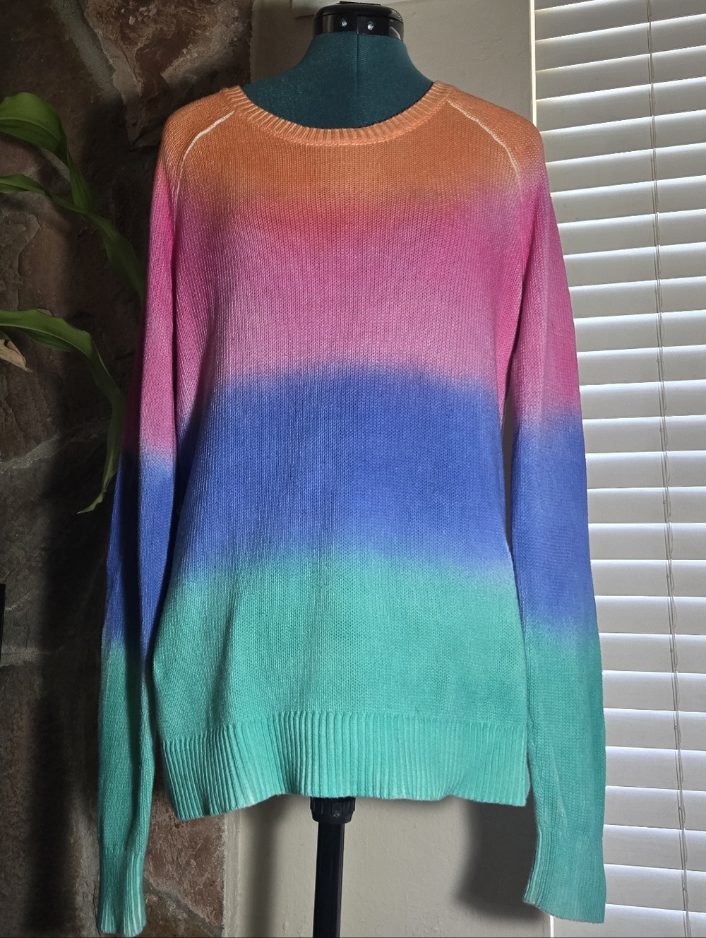 Hot Topic Decora Cotton Ombre Sweater with Side Slit